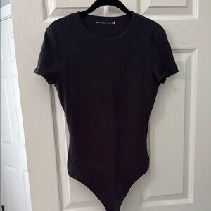 Abercrombie & Fitch Black Short Sleeve Bodysuit